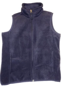 Kids 'Amazon Essential' sleeveless navy blue vest with front zipper, and pockets - Picture 1 of 2