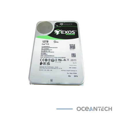 Seagate 12TB ST12000NM007G Exos X16 7200RPM SATA 6Gb/s 256MB 3.5Inch Hard Drive - Image 1 of 2