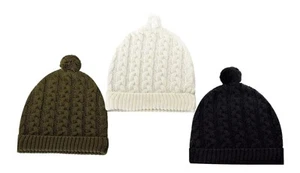 RWB Men's Beanie 3 Pack Cable Knit Cuffed Winter Hat - Picture 1 of 4