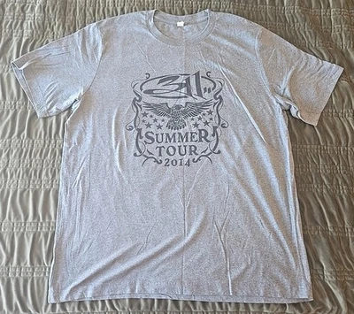 311 XL ВИНТАЖНЫЙ SUMMER TOUR РУБАШКА 2014 ХОЛСТ - Изображение 1 из 4