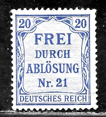 HICK GIRL-OLD MINT GERMAN OFFICIAL SC#OL5  PRUSSIA LOCAL OFFICIAL      X5917 - Image 1 of 2