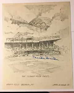 EBBETS FIELD ART J.M AMORE 89 "THE SUMMER NEVER FORGETS" D.SNIDER SIGNATURE - Picture 1 of 2