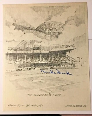 EBBETS FIELD ART J.M AMORE 89 "THE SUMMER NEVER FORGETS" D.SNIDER SIGNATURE - Image 1 of 2