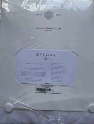 Funda nórdica Sferra Giza 45 algodón egipcio satén 1840 blanca reina Foto 1 de 2