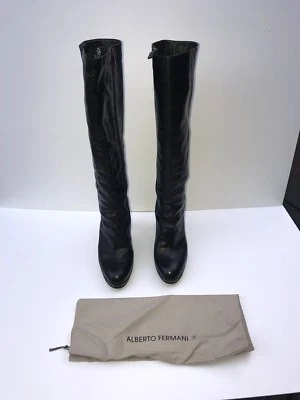 Rueda Bota Alberto Fermani Plato apenas usada en Zuma Nero (Negro) - Talla 41 (11 EE. UU.) Foto 1 de 4