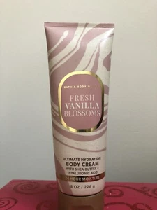 Bath & Body Works FRESH VANILLA BLOSSOMS crema corpo 8 oz ritirata RARA - Foto 1 di 2