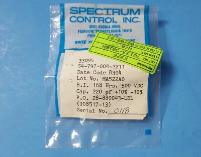 1 pieza - Condensador de paso, 54-797-004-2211, control de espectro, 220PF, 10% Foto 1 de 3