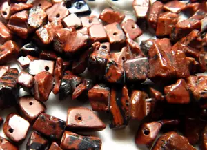 Riesiges 490ct Set Mahagoni Obsidian Perlen Natürliche Erde Abgebaut Gebohrt USA - Bild 1 von 5