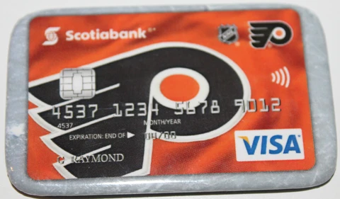 Philadelphia Flyers Scotiabank Canada Visa Promotional Pin Magnet Attachment Cover