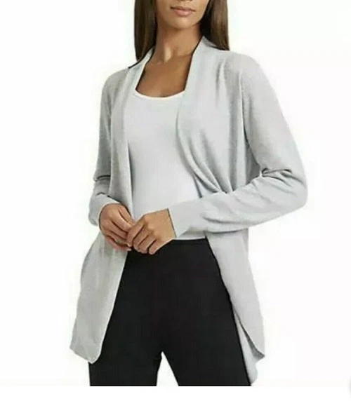 Ella Moss Heather Grey Light Weight All Season Cozy Cardigan Sweater XL