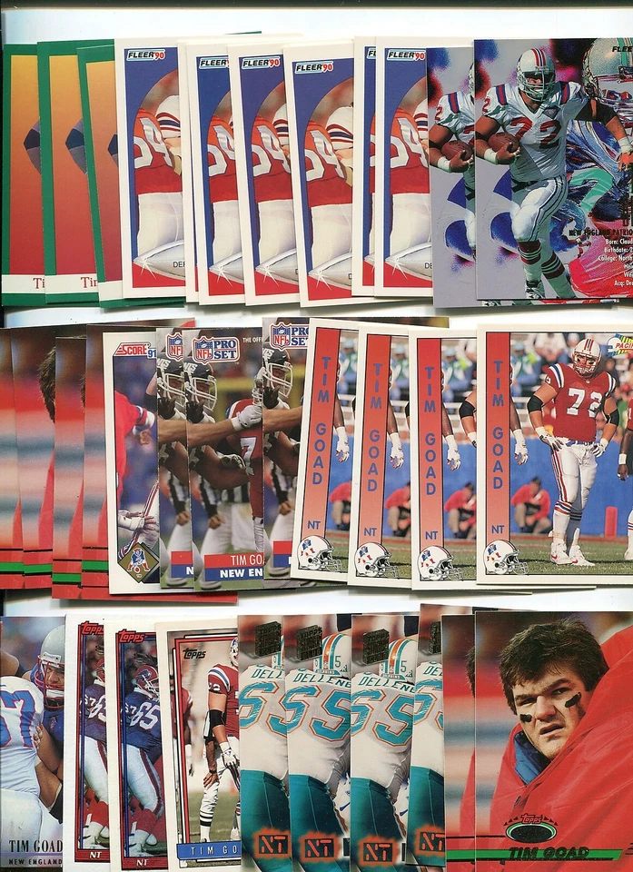 Tim Goad 37 card lot North Carolina Tar Heels / New England Patriots - Image 1 of 1