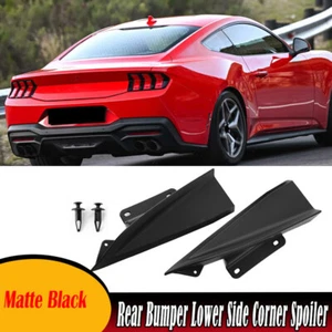 Divisores laterales de parachoques trasero negros para Ford Mustang S650 GT 2024-2025 RTR estilo - Imagen 1 de 14