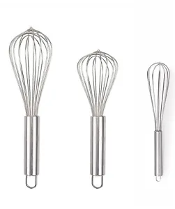 TIARA - Piano 3pc Whisks for Cooking, 3 Pack Stainless Steel Free Shipping World - Picture 1 of 5