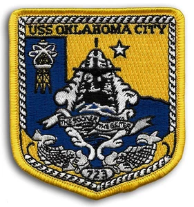 US Navy SSN-723 USS OKLAHOMA CITY 1988-Present Submarine Ship Crest Patch (b) - Picture 1 of 1