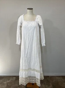 Women’s M/L Les Miserables Peasant Nightgown Regency Victorian Renaissance Under - Picture 1 of 7