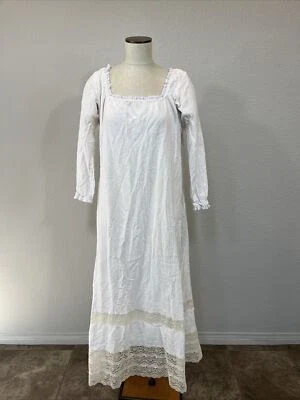 Women’s M/L Les Miserables Peasant Nightgown Regency Victorian Renaissance Under - Image 1 of 4