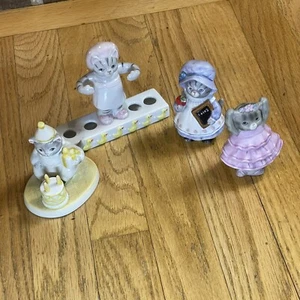 KITTY CUCUMBER SCHMID FIGURINES and Toothbrush holder Lot - Picture 1 of 11