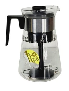 Vintage MCM Pyrex Glass 9 Cup Valu-Perk Percolator Coffee Pot NEW - Picture 1 of 11