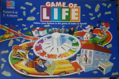 GAME OF LIFE BY MB GAMES BRILLIANT CLASSIC MODERN BOARD GAME COMPLETE ALL PIECES - Image 1 of 3