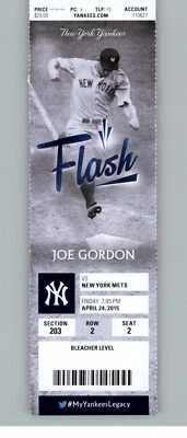 New York Mets vs New York Yankees 4/24/2015 Full Ticket - Hansel Robles Debut - Image 1 of 2