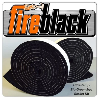FireBlack® Black Big Green Egg GASKET Lg XL grill smoker bbq LavaLock Self Stick