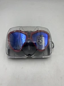 SEAC Italia Scuba Diving Mask UV w/ Case Metallic Color Coating Red - Picture 1 of 5
