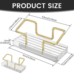 2 Pcs Acrylic Business Card Stand Stylish Business Card Display Stand with{ - Picture 1 of 11
