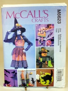 Grembiule strega modello Misses S-L guanti cappello decorazione casa Halloween McCalls M6623 - Foto 1 di 2
