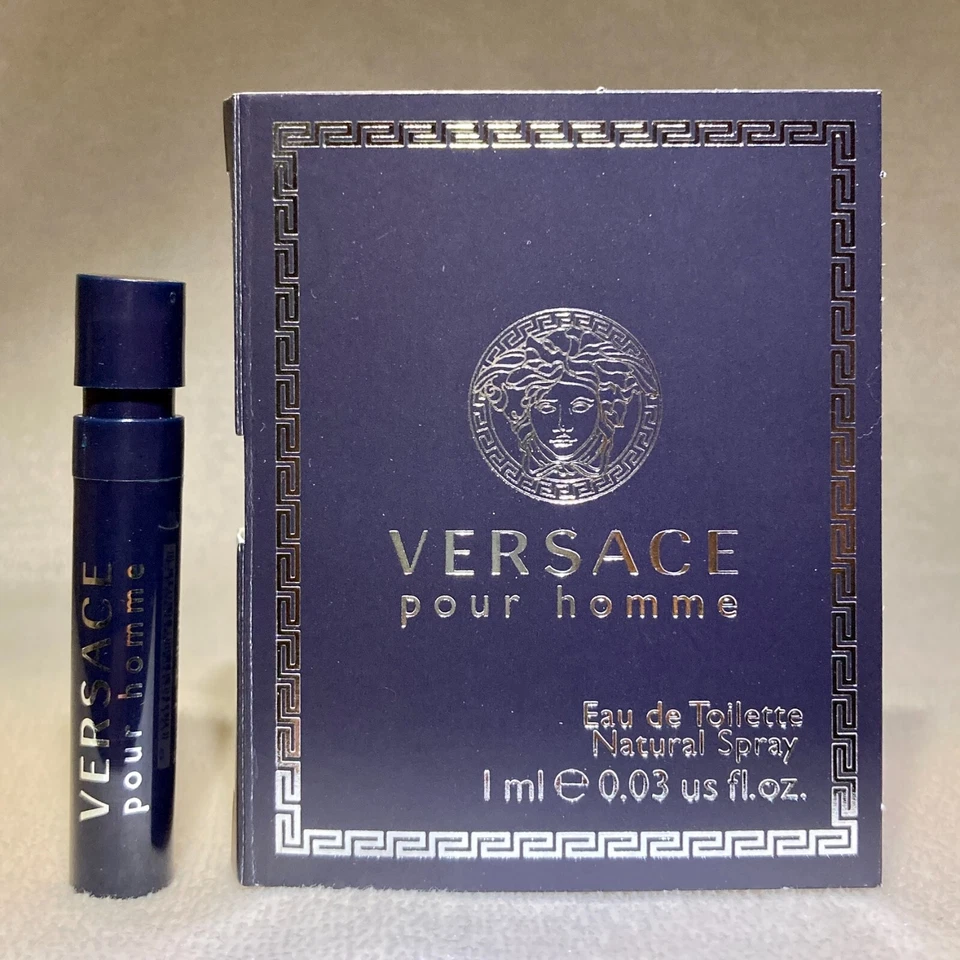 Versace Pour Homme Eau De Toilette EDT Muestra Spray .03oz, 1ml Nuevo en Tarjeta Foto 1 de 1