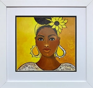 Sylvia "GBaby" Phillips "I Am Light" Newly Framed Black Art - Picture 1 of 3