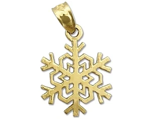 Dije copo de nieve de oro 14 K - Imagen 1 de 6