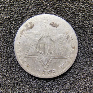 1856 Three Cent Silver (Trime) 3cS - Philadelphia Mint - VG-F Details - Picture 1 of 22