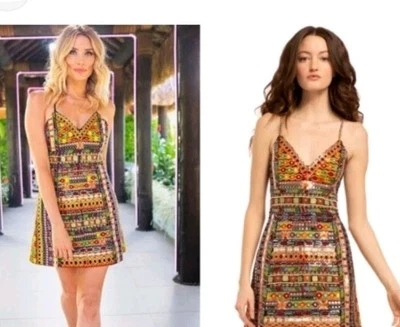 Алиса и Оливия вышитый Тайла многоцветный фестиваль платье размер 8AU/4US новый  - Изображение 1 из 4