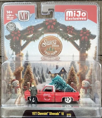 M2 Machines Sean’s Fresh Tree Farm 1977 Chevrolet Silverado 10 MJS01 25-46 Xmas - Image 1 of 3