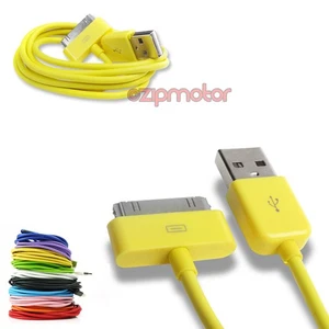 20X 10FT 30PIN USB SYNC DATA CHARGER YELLOW DOCK CABLE IPHONE 4S IPOD TOUCH IPAD - Picture 1 of 1