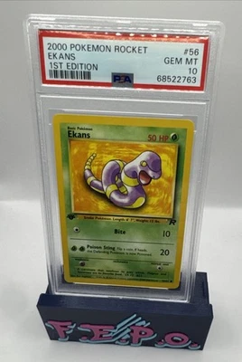 2000 Pokémon Team Rocket Regular 1st Edition Ekans 56/82 PSA 10 - Image 1 of 2