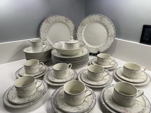 Sango Bridal Rose 1036 Japan Fine China Dinnerware Set 46pc Floral Vintage - Picture 1 of 24