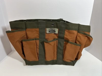 Duck Wear Vintage Canvas The Garden Place Bag Tan Green  - Image 1 of 4