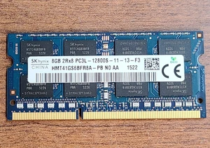 SK HYNIX 8GB 2Rx8 PC3L-12800S DDR3 LAPTOP MEMORY RAM 693374-005 HMT41GS6BFR8A-PB - Picture 1 of 2