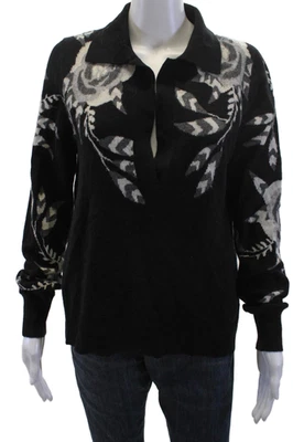 Пуловер унисекс Happy Sheep цветочный черный с длинным рукавом кашемировая смесь размер M - Изображение 1 из 4