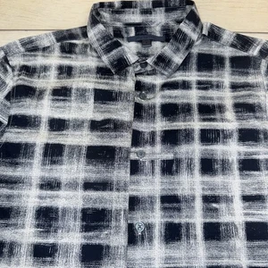 John Varvatos Men's Ross Grid Print Slim Sport Shirt Small - Picture 1 of 19