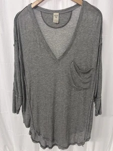 We The Free Ribbed Tunic Womens MED Oversize Lagenlook Distressed - Picture 1 of 10