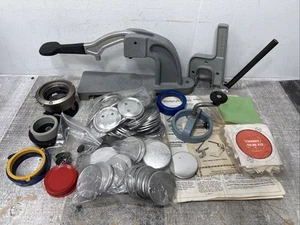 Badge-a-Minit Bench & Hand Press & Assembly Ring Sets & 2 1/4" Button Making Kit - Picture 1 of 11