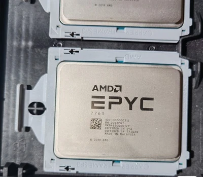 AMD EPYC Milan 7763 CPU 64 Cores SP3 Server Processor Up to 3.5GHz 100-000000312 - Image 1 of 4