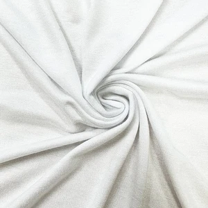 White Rayon Solid Spandex Jersey Knit Fabric - Picture 1 of 2