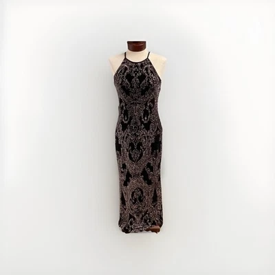 Maxi Vestido Vintage Y2K Jump Negro 7/8 Hada Grunge Baile de graduación Hoco Brillo Cachicho Foto 1 de 4