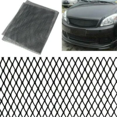 Black Aluminium Racing Car Grille Mesh Vent Tuning Grill Rhombus Mesh40"x13"  - Image 1 of 4