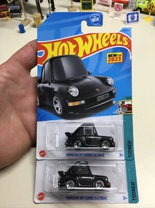 Hot Wheels 2023 Tooned Porsche 911 Turbo 3.6 964 Nero Lotto di 2 (65) - Foto 1 di 7