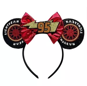 NEW Disney LIGHTNING MCQUEEN Ears Hat CARS Mickey ears Headband TIRES - Picture 1 of 4