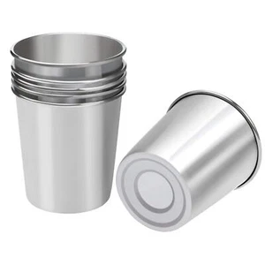6 Pack 5 oz Stainless Steel Cups Metal Shatterproof Stackable Pint Drinking C... - Picture 1 of 7